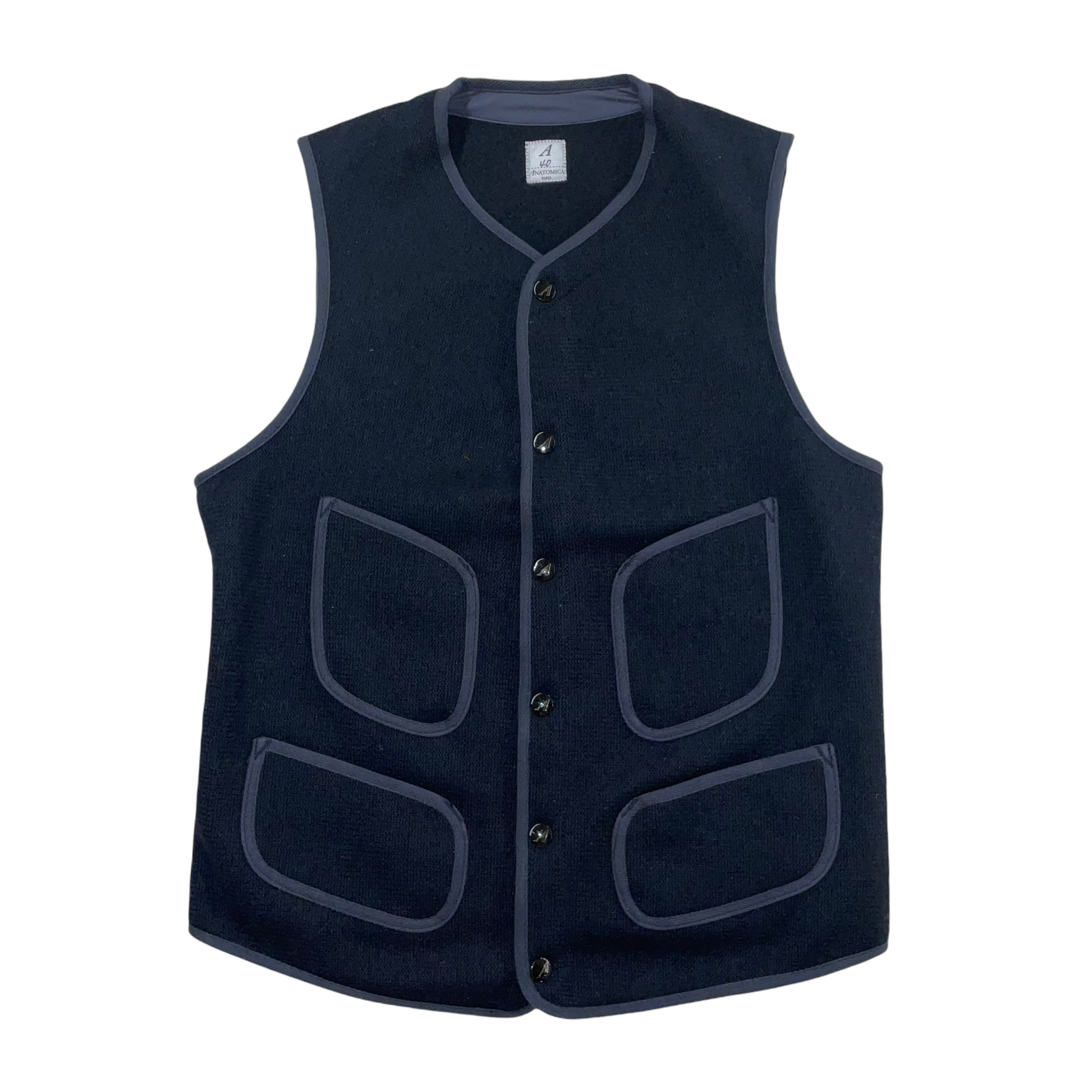 【ANATOMICA】BEACH CLOTH VEST / D.NAVY – A'r2415 / アール 