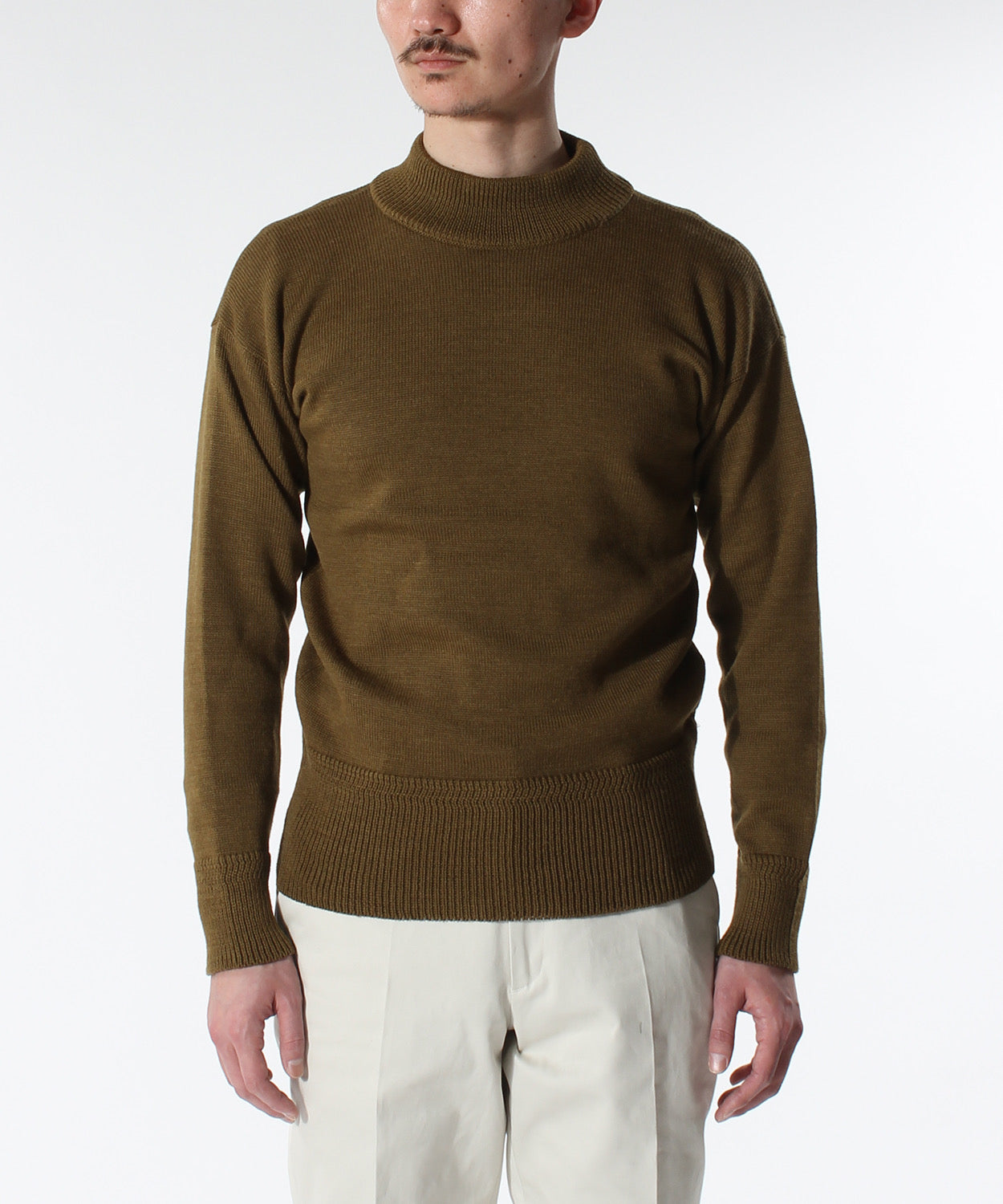 ANATOMICA GOB MOCK NECK / KHAKI