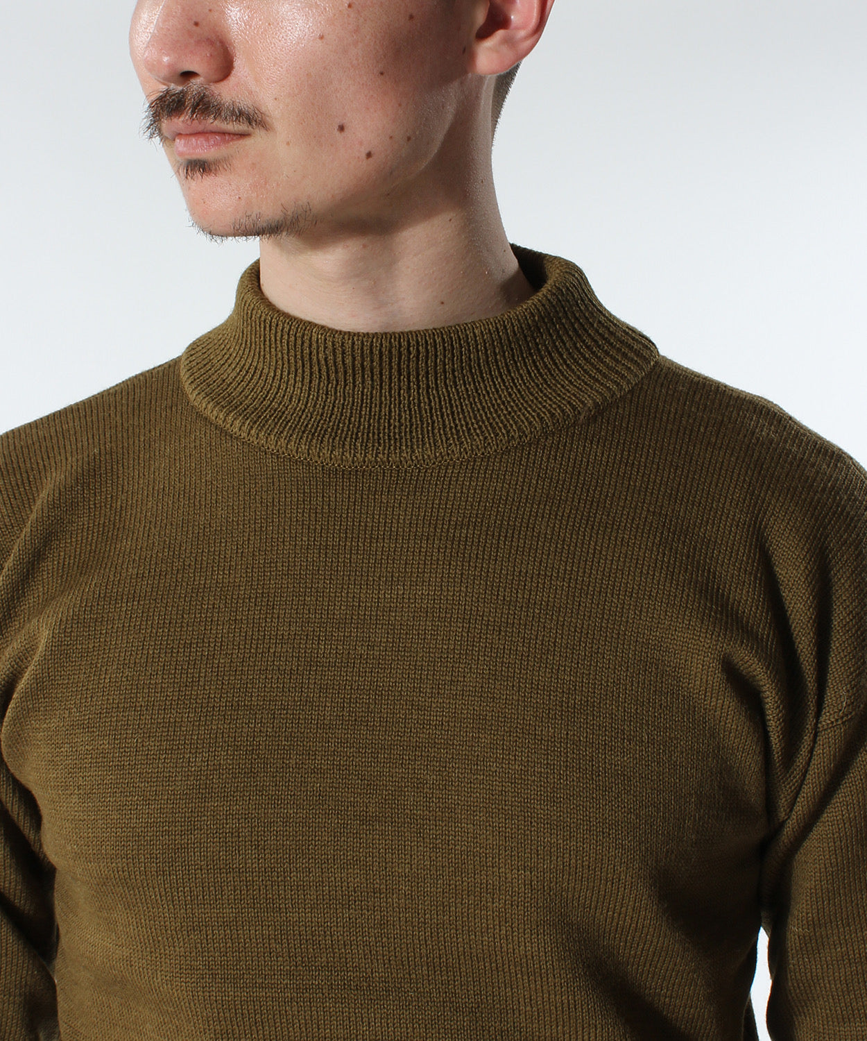 ANATOMICA GOB MOCK NECK / KHAKI