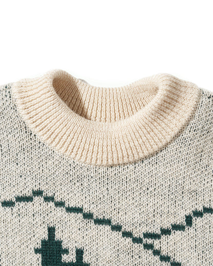 HOLIDAY KNIT CREW JACQUARD