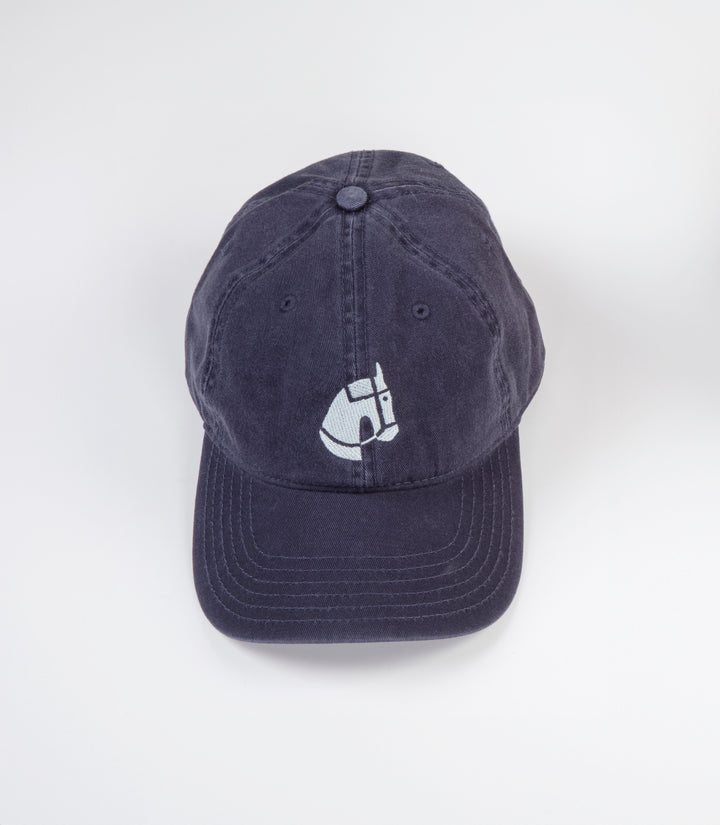 [Huntsmen & Hounds] Панель с низкой кепкой папы с логотипом / темно -синим