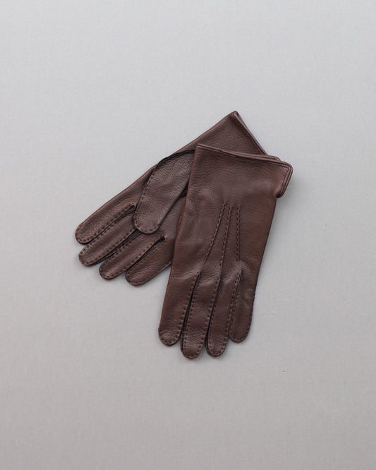 [Anatomica] Poujade Gloves Deerskin Unliend / Brown