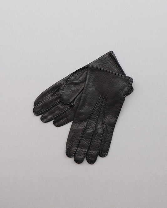 [Anatomica] Poujade Gloves Deerskin Unliend / Black