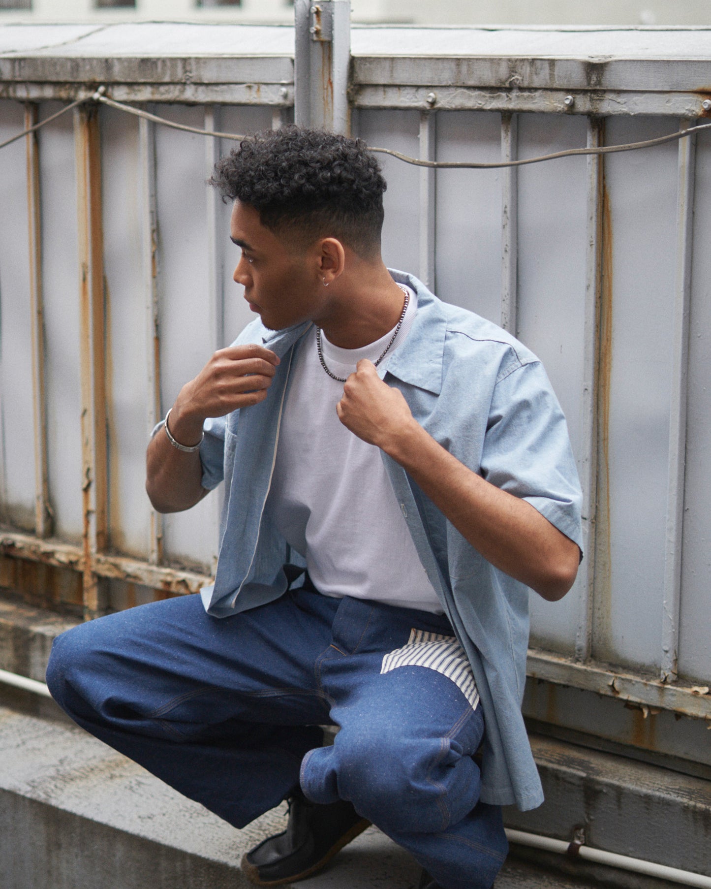 U54 QLS SHIRTS LT CHAMBRAY