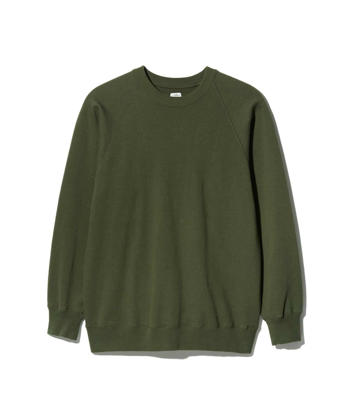 ANATOMICA SWEAT RAGLAN CREW NECK  / PINE GREEN