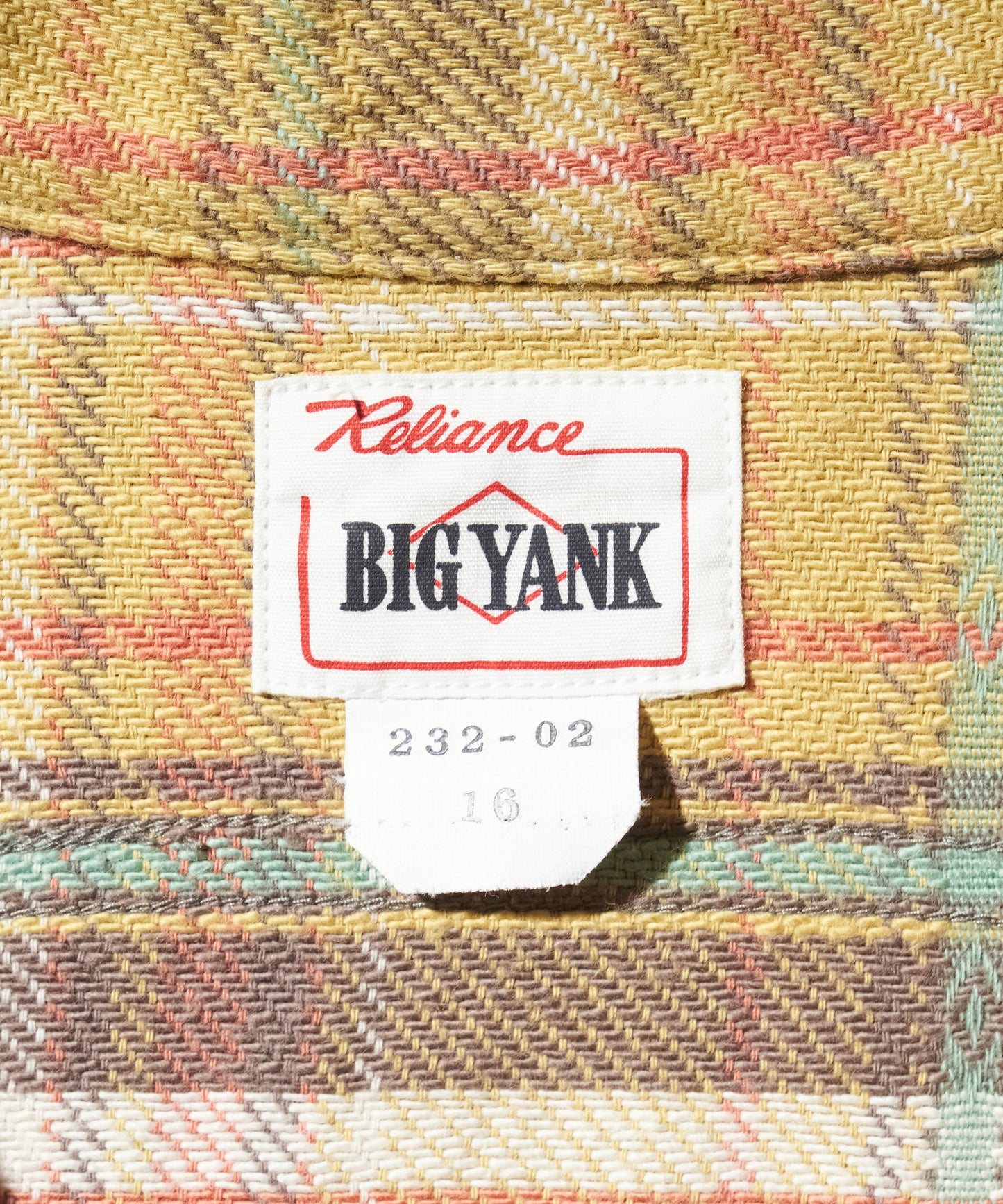 【BIGYANK】1942 PLAID FLANNEL SHIRTS / YELLOW