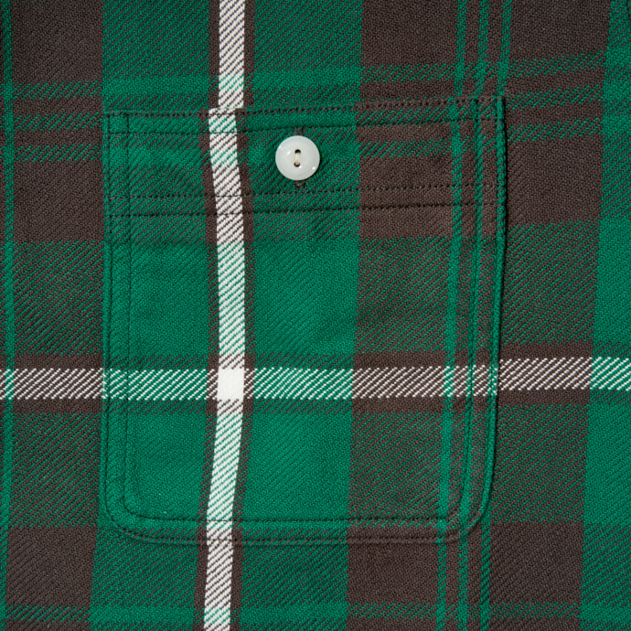 [Bigyank] 1964 Рабочая рубашка Фланалель / Зеленая чека
