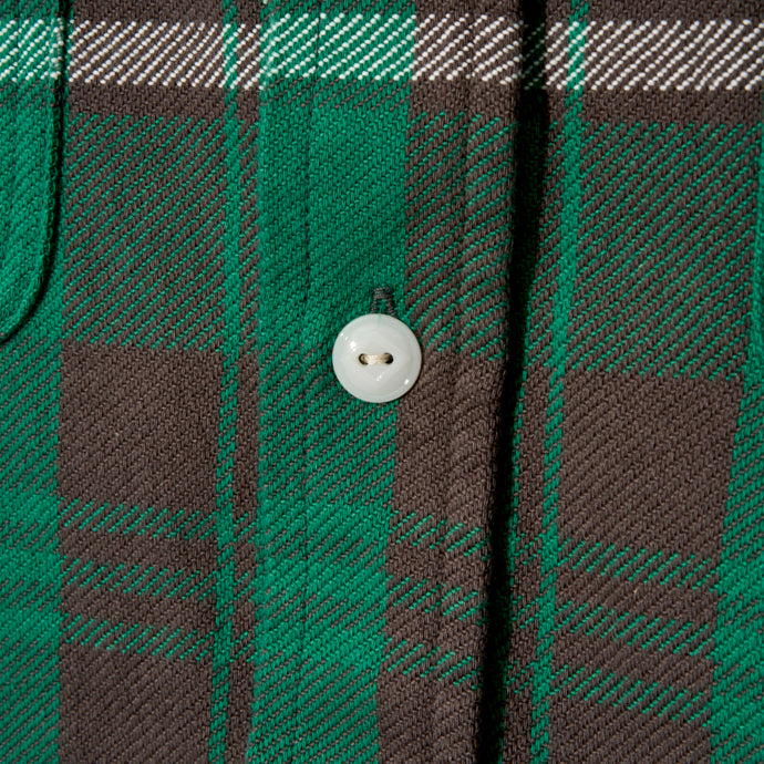 [Bigyank] 1964 Рабочая рубашка Фланалель / Зеленая чека