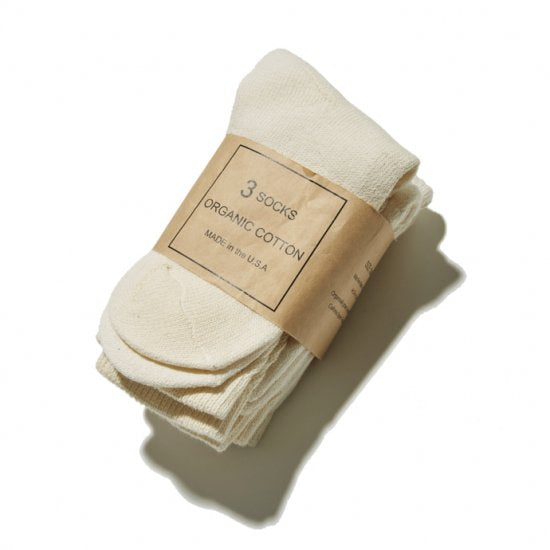 【Anatomica】 Chaussettes de coton biologique 3packs
