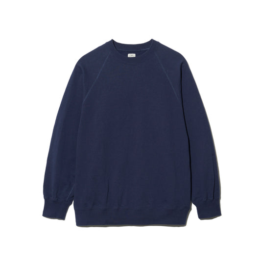 【ANATOMICA】SWEAT RAGLAN CREW NECK  /  INK BLUE